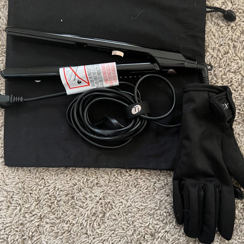 NEW T3 SINGLEPASS 1" STRAIGHTENING AND STYLING IRON - BLACK W/ DUSTBAG
